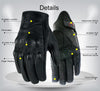 Image of Motorcycle Gloves Leather Touch Screen Men Genuine Goatskin Cycling Glove Motorbike Racing