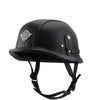 Image of Adult Leather Harley Helmets For Motorcycle Retro Half Cruise Helmet Prince Motorcycle