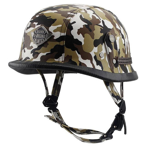 Adult Leather Harley Helmets For Motorcycle Retro Half Cruise Helmet Prince Motorcycle