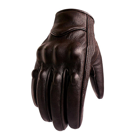 Motorcycle Gloves Leather Touch Screen Men Genuine Leather Cycling Glove Motorbike Racing