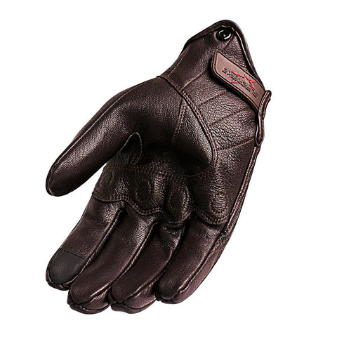 Motorcycle Gloves Leather Touch Screen Men Genuine Leather Cycling Glove Motorbike Racing
