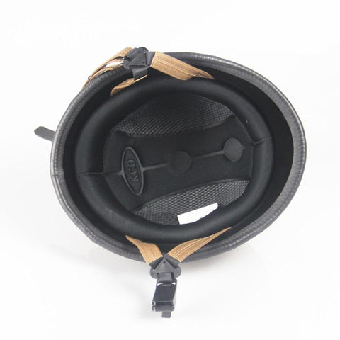 Adult  vintage Open Face Half Leather Helmet Harley Moto  Motorcycle Helmets